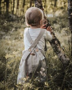 kinder Baby leinen Latzhose salopette outfit taufe Hochzeit Fotoshooting
