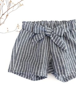 Paperbag Shorts für Kinder und Babys mit Schleife aus Leinen