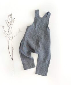 Kinder Baby Latzhose Dungarees aus Leinen für Taufe, Hochzeit, Geburtstag und Feste