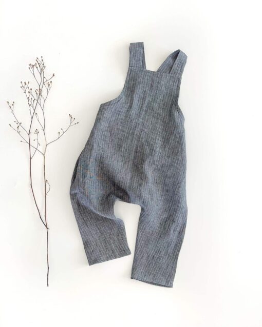 Kinder Baby Latzhose Dungarees aus Leinen für Taufe, Hochzeit, Geburtstag und Feste