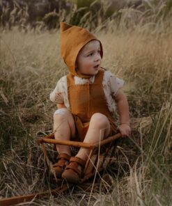 Kinder Baby Leinenpixie Pixiemütze Zwergenmütze Zwergenhaube aus Leinen