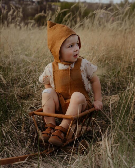 Kinder Baby Leinenpixie Pixiemütze Zwergenmütze Zwergenhaube aus Leinen
