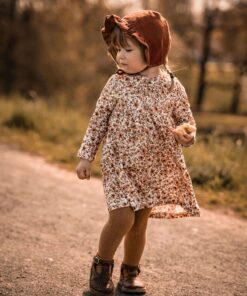 handmade langärmliges Basic Kleidchen aus weichem Bio Baumwolljersey für Kinder und Babys