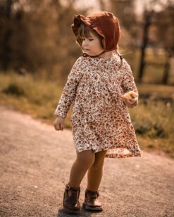handmade langärmliges Basic Kleidchen aus weichem Bio Baumwolljersey für Kinder und Babys