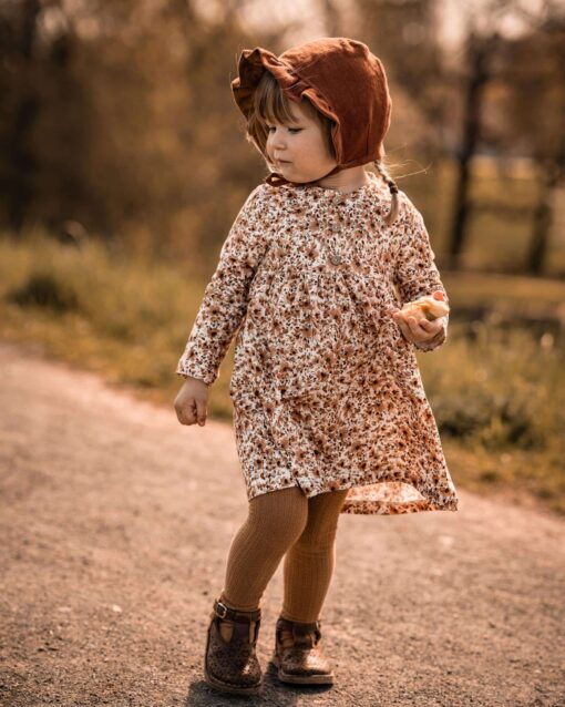 handmade langärmliges Basic Kleidchen aus weichem Bio Baumwolljersey für Kinder und Babys