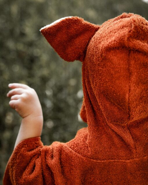 Kinder Badeponcho kapuzenhandtuch mit fuchsohren und Fuchsschwanz