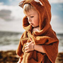 Kinder Baby Badeponcho kapuzenhandtuch mit fuchsohren und Fuchsschwanz