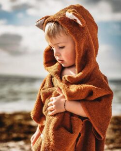 Kinder Baby Badeponcho kapuzenhandtuch mit fuchsohren und Fuchsschwanz