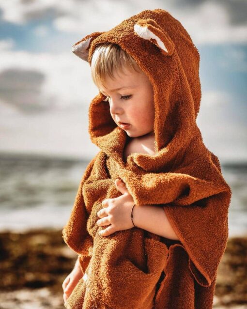 Kinder Baby Badeponcho kapuzenhandtuch mit fuchsohren und Fuchsschwanz