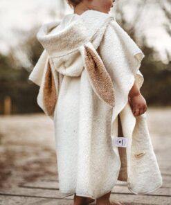 Badehandtuch poncho für kinder mit großen Taschen für den Strand oder nach dem Baden
