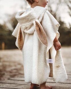 Badehandtuch poncho für kinder mit großen Taschen für den Strand oder nach dem Baden