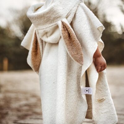Kinder Badeponcho mit Hasenohren