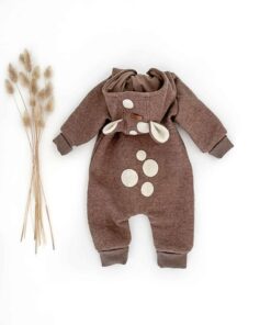 Walkreh Overall für Kinder und Babys mit Rehohren und Rehpunkten