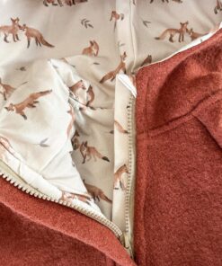Walkoverall Fuchs für Kinder und Babys - Fox Fuchsoverall mit süßem Füchse Jersey gefüttert