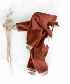 Wollwalkoverall Fuchs für Kinder und Babys - Fox Fuchsanzug mit Fuchsschwanz und Fuchsohren