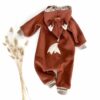 Walkoverall Fuchs Walkfuchs für Kinder und Babys aus Wollwalk in Rost
