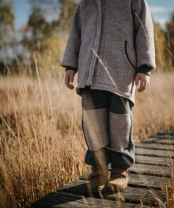 Wollwalk-Kinder-walkhose-wollwalkhose mit knie Patches