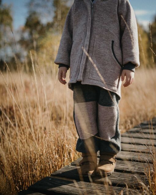 Wollwalk-Kinder-walkhose-wollwalkhose mit knie Patches