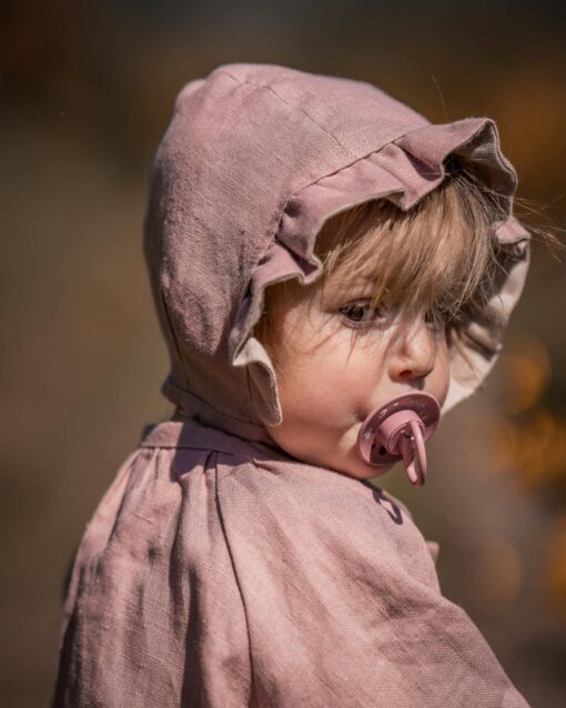 Baby- und Kinder Mädchen Haube mit Rüschen Bonnet Vintage Style
