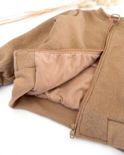 Wollwalk Bomberjacke für Schulkinder und Kindergarten Kinder mit Reißverschluss und Taschen