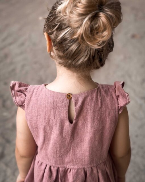 luftig leichtes Leinenkleid für kinder und Babys - Mädchen Outfit für taufe, Hochzeit, Fotoshootings, Einschulung