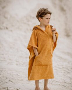 Kinder Bademantel Poncho Handtuch Strandponcho Löwe