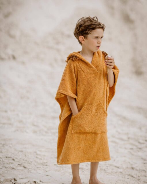 Kinder Bademantel Poncho Handtuch Strandponcho Löwe