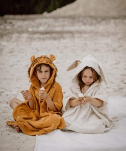 Kinder Bademantel Poncho Handtuch Strandponchos