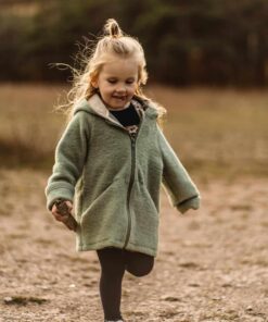 Merino Fleecejacke für Mädchen und Junge - 100% Bio Merino-Wollfleece