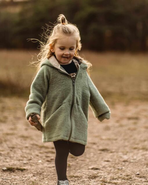 Merino Fleecejacke für Mädchen und Junge - 100% Bio Merino-Wollfleece