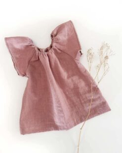 Mädchen Kinder Leinen Top Shirt kurzarm