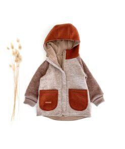 temperaturregulierende Color block Walkjacke mit verdecktem Reißverschluss und Kinnschutz