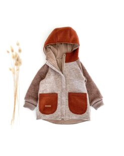 temperaturregulierende Color block Walkjacke mit verdecktem Reißverschluss und Kinnschutz