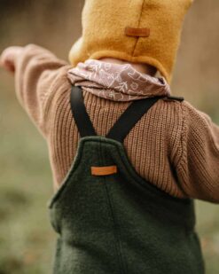 Wollwalk Latzhose für kinder und Babys mit stufenlos verstellbaren Trägern für langes Mitwachsen