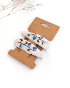 Leinen Haarspange Hand bestickt Kinder Mädchen