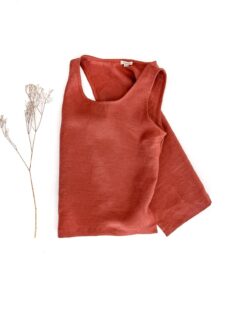 Damen Leinen Top ohne Ärmel - ideal für den Sommer
