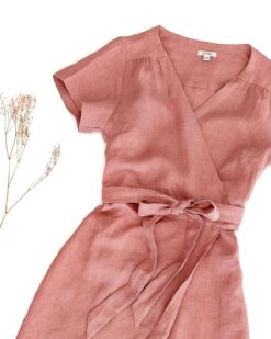 Leinen Wickelkleid aus hochwertigem Leinen. Für Damen, Mamas, Schwangere und Stillende