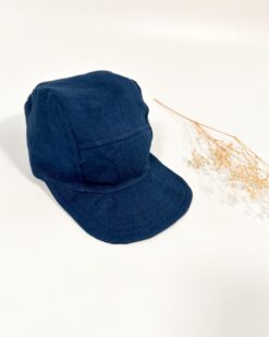 Sofortkauf: Kinder Cap aus Leinen in Marineblau, Gr. 50-52