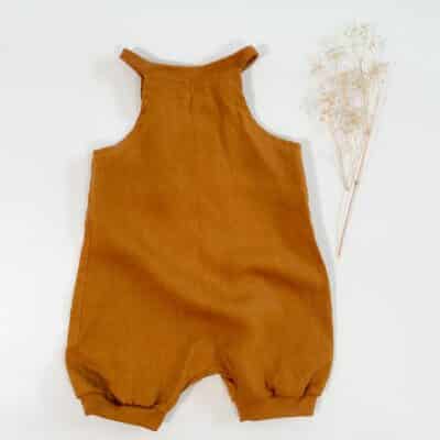 Sofortkauf: kurzer Leinen Jumper in Zimt, Gr. 86/92