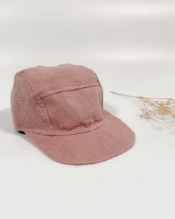 Sofortkauf: Kinder Cap aus Leinen in Altrosa, Gr. 52-54