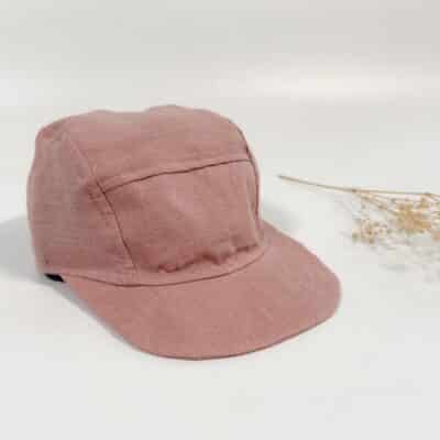 Sofortkauf: Kinder Cap aus Leinen in Altrosa, Gr. 52-54