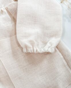 Alternative view of Sofortkauf: Leinenkleid langarm und Taschen in Wollweiß, Gr. 86/92