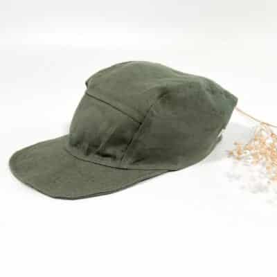 Sofortkauf: Kinder Cap aus Leinen in Olive, Gr. 52-54