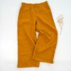 Sofortkauf: Damen Leinenhose mit weitem Bein und Taschen in Senf, Gr. L (42/44)