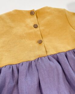 Alternative view of Sofortkauf: Colorblock Stufenkleid aus Leinen, Gr. 86/92