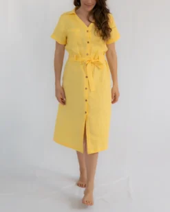 Damen Blusenkleid aus Leinen