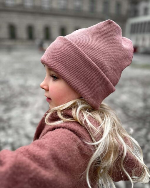 warme Kinder Wintermütze aus Merinowolle - Hipster Beanie für Kinder und Babys