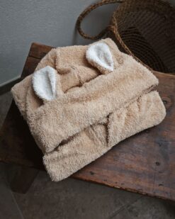 kinderponcho aus frottee mit baerenohren