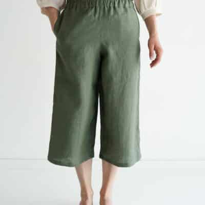 Damen Culotte aus Leinen