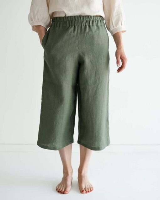 Damen Culotte aus Leinen